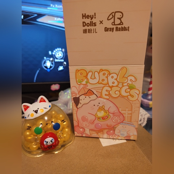 Bubble Eggs Lucky Cat figure Hey! Dolls x Gray Rabbit - Picture 3 of 3